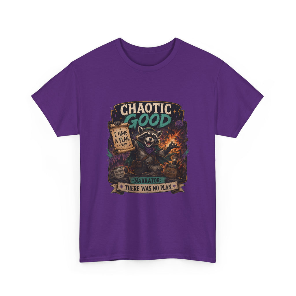 Chaotic Good Druid T‑Shirt — 'There Was No Plan' Fantasy RPG Tee