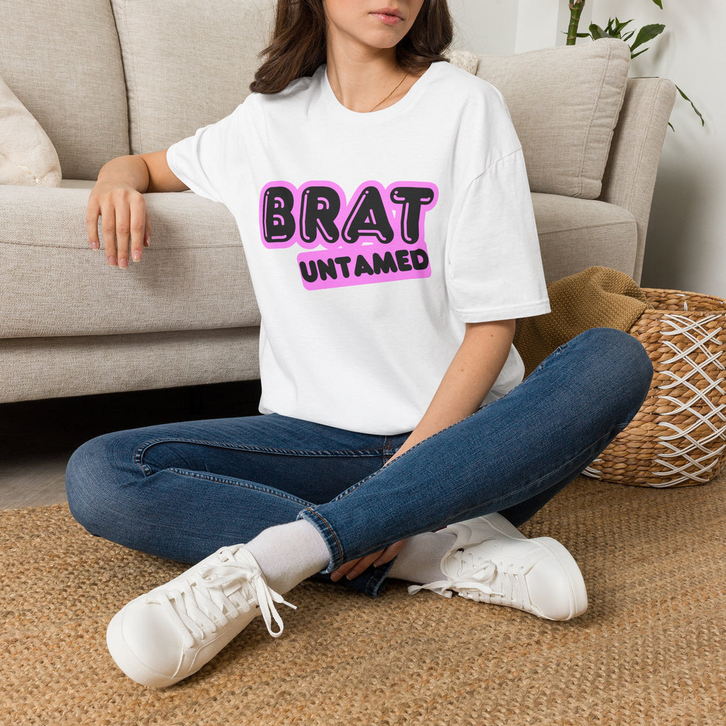Brat Untamed T-Shirt — Bold Retro Graphic Tee for Teens & Trendsetters
