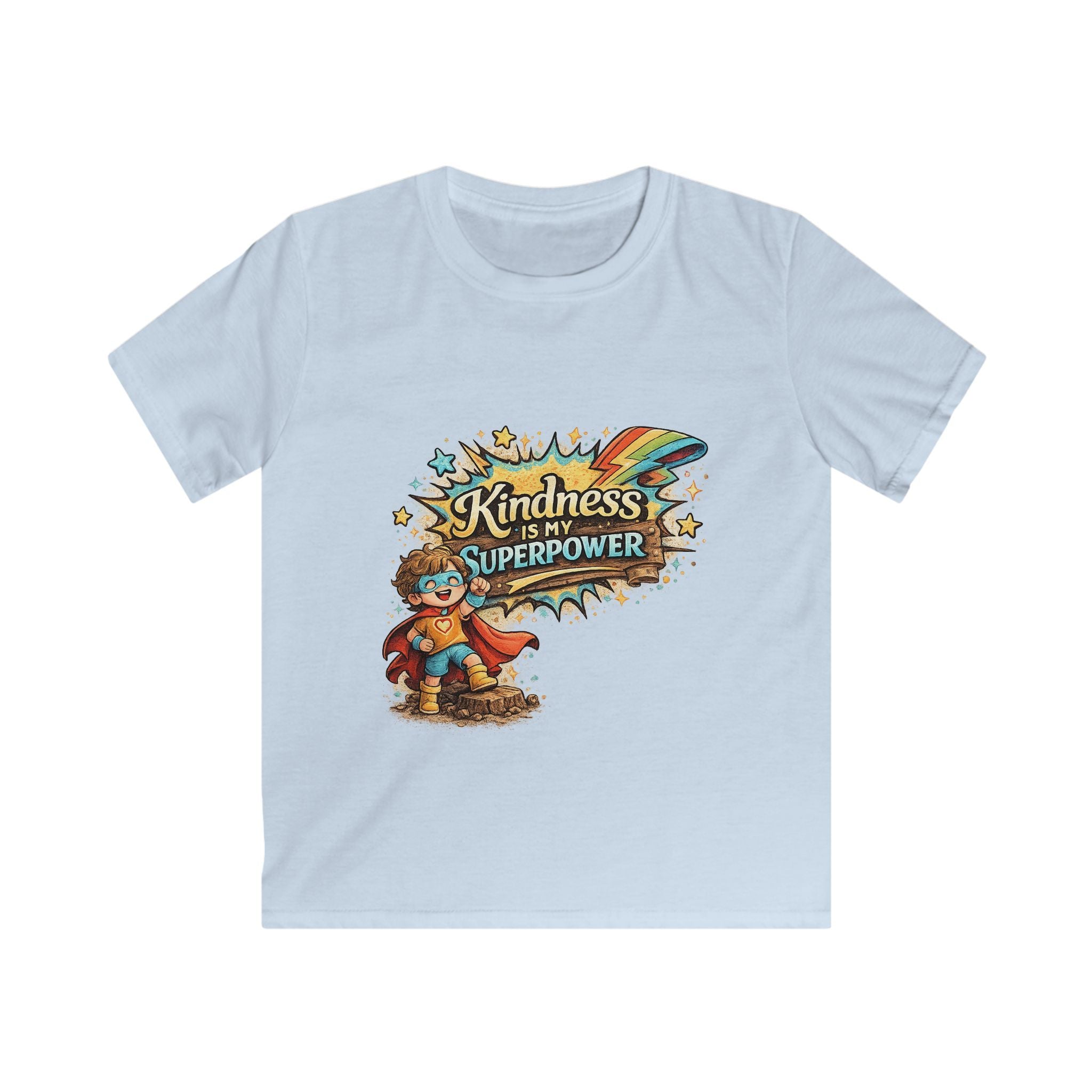 "Kindness Is My Superpower" Superhero Graphic Kids Tee