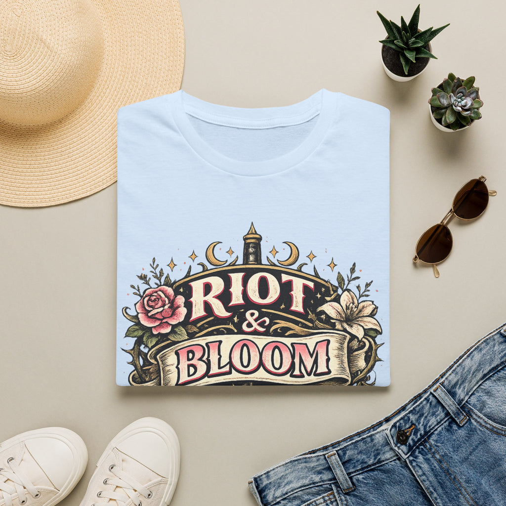 Riot & Bloom Graphic Tee | Feminist Wildflower T-Shirt | Botanical Protest Shirt