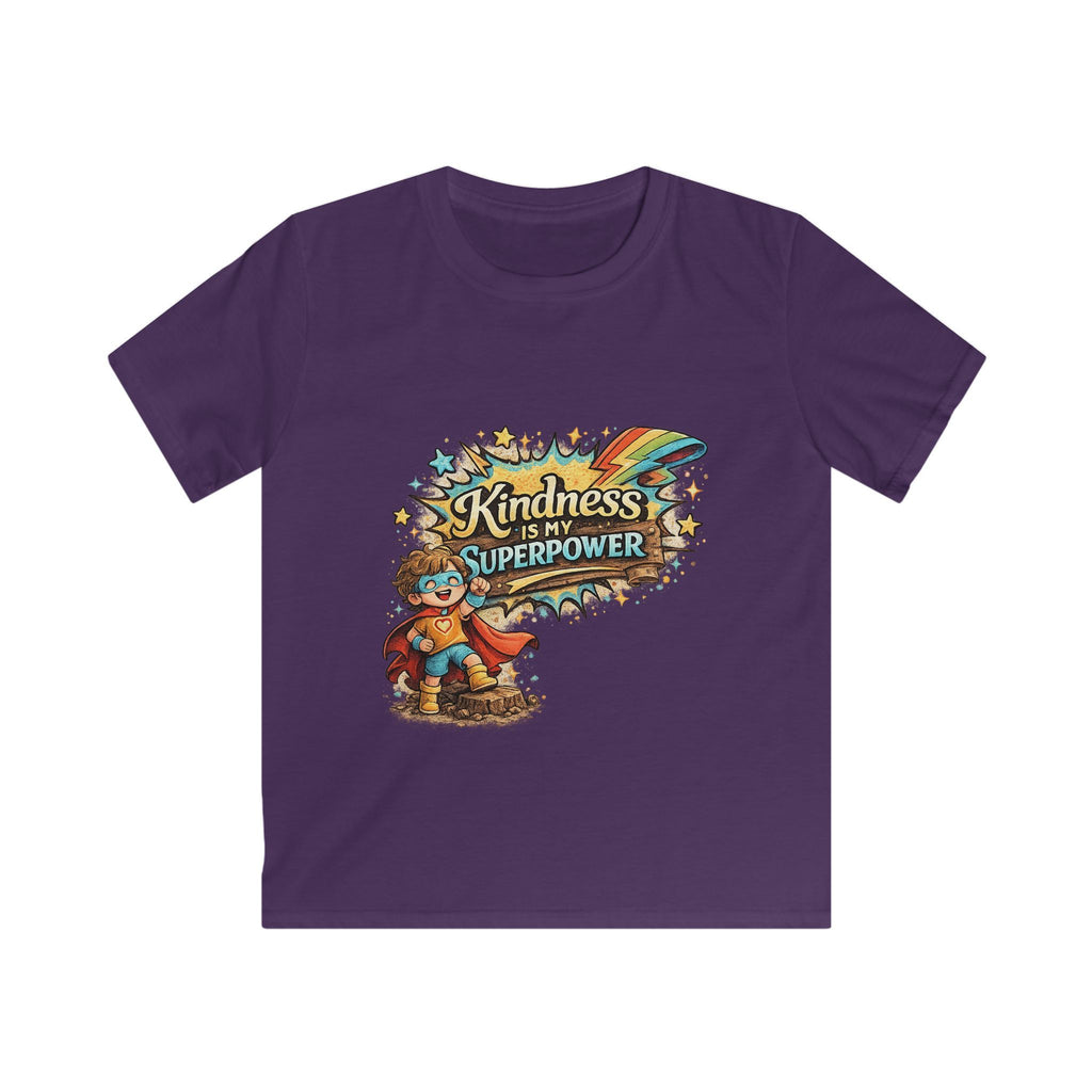 "Kindness Is My Superpower" Superhero Graphic Kids Tee