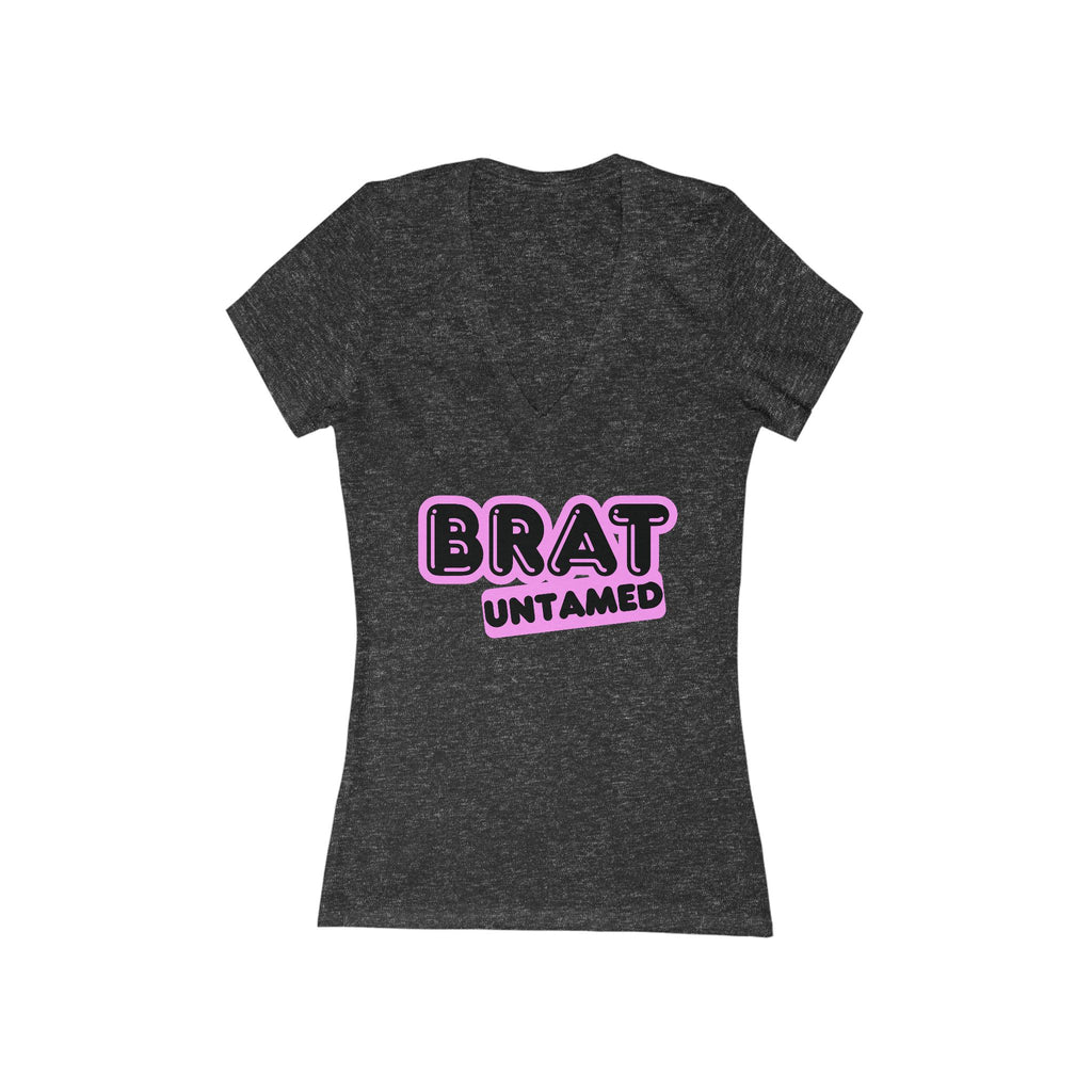 Brat Untamed V-Neck Tee — Sassy Women's Graphic T-Shirt