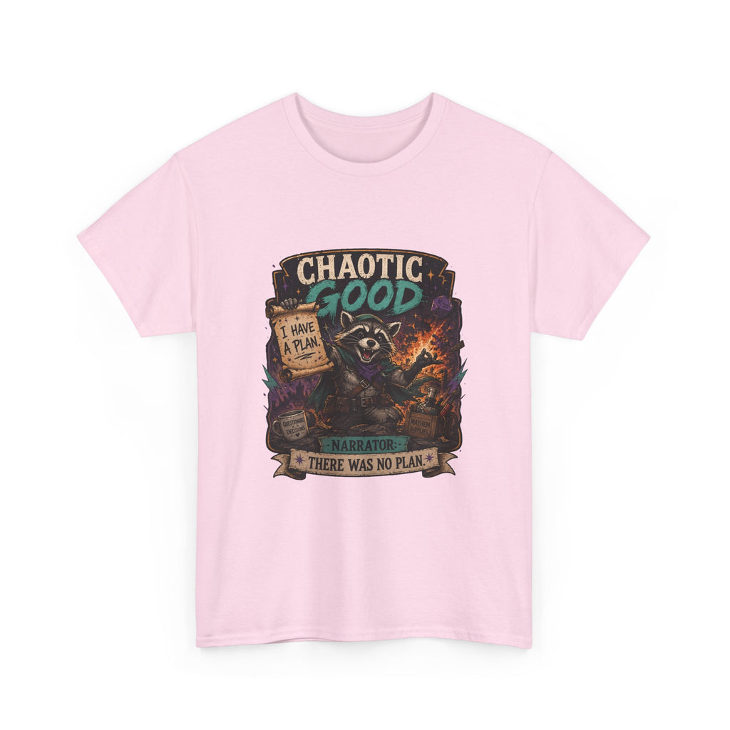 Chaotic Good Druid T‑Shirt — 'There Was No Plan' Fantasy RPG Tee