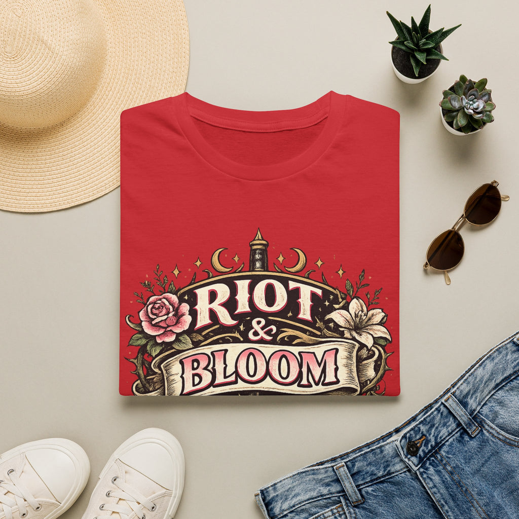 Riot & Bloom Graphic Tee | Feminist Wildflower T-Shirt | Botanical Protest Shirt