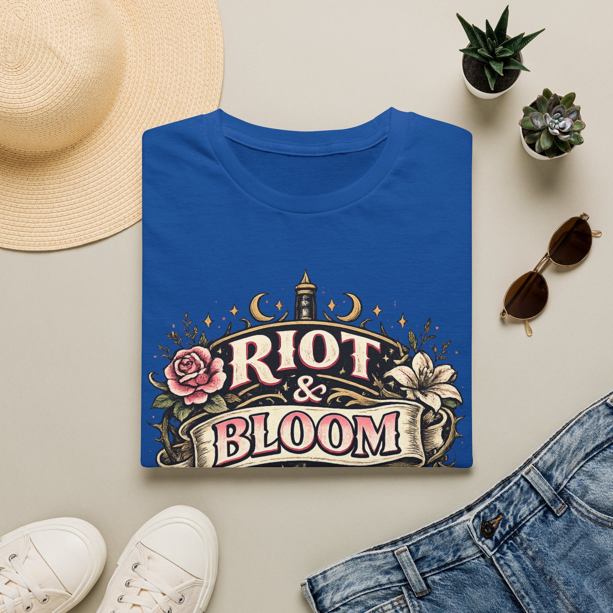 Riot & Bloom Graphic Tee | Feminist Wildflower T-Shirt | Botanical Protest Shirt