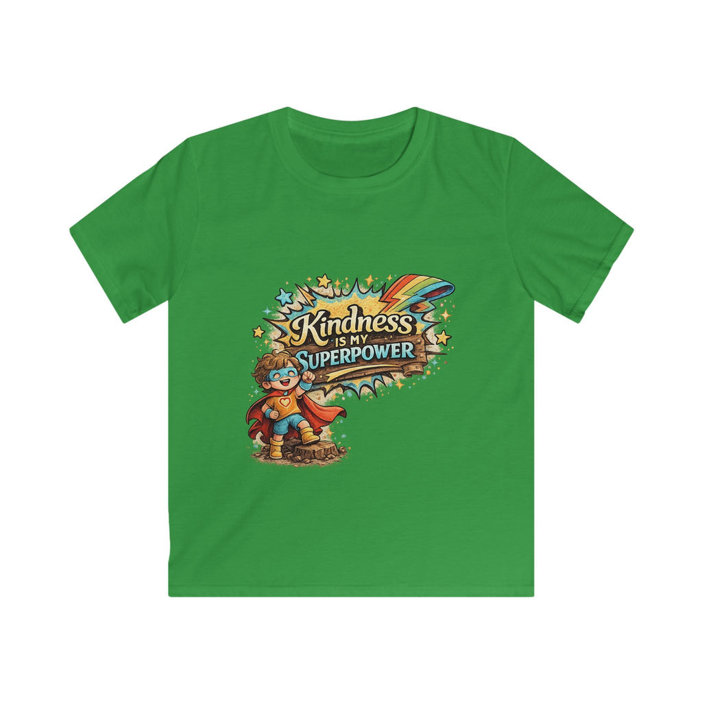 "Kindness Is My Superpower" Superhero Graphic Kids Tee
