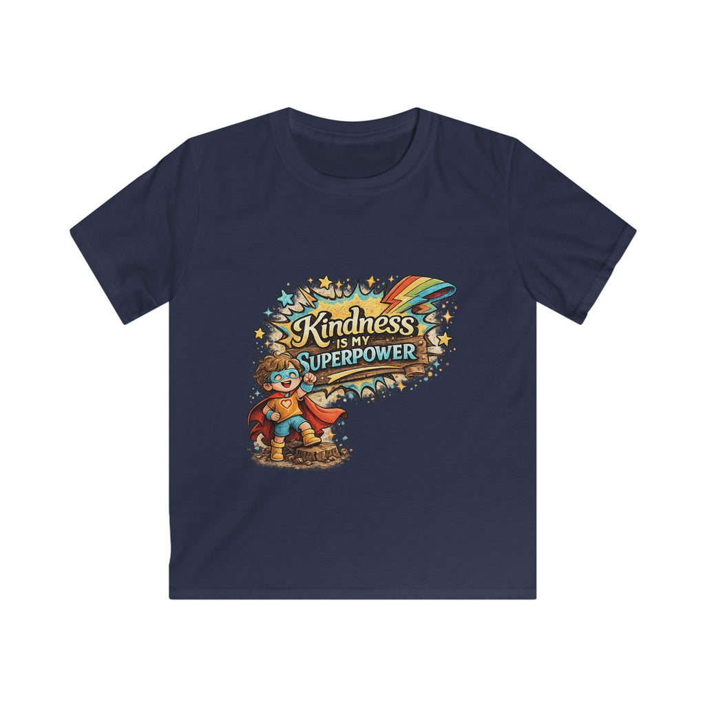 "Kindness Is My Superpower" Superhero Graphic Kids Tee