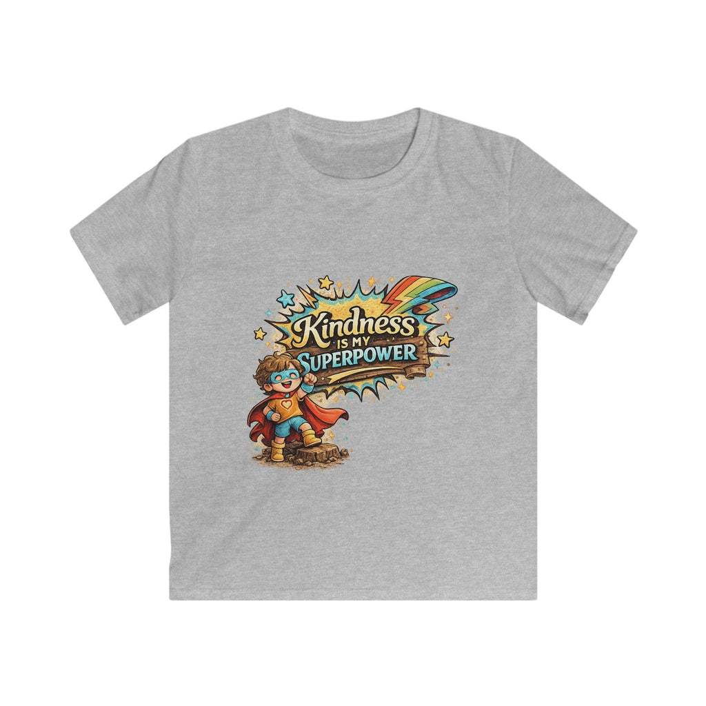 "Kindness Is My Superpower" Superhero Graphic Kids Tee
