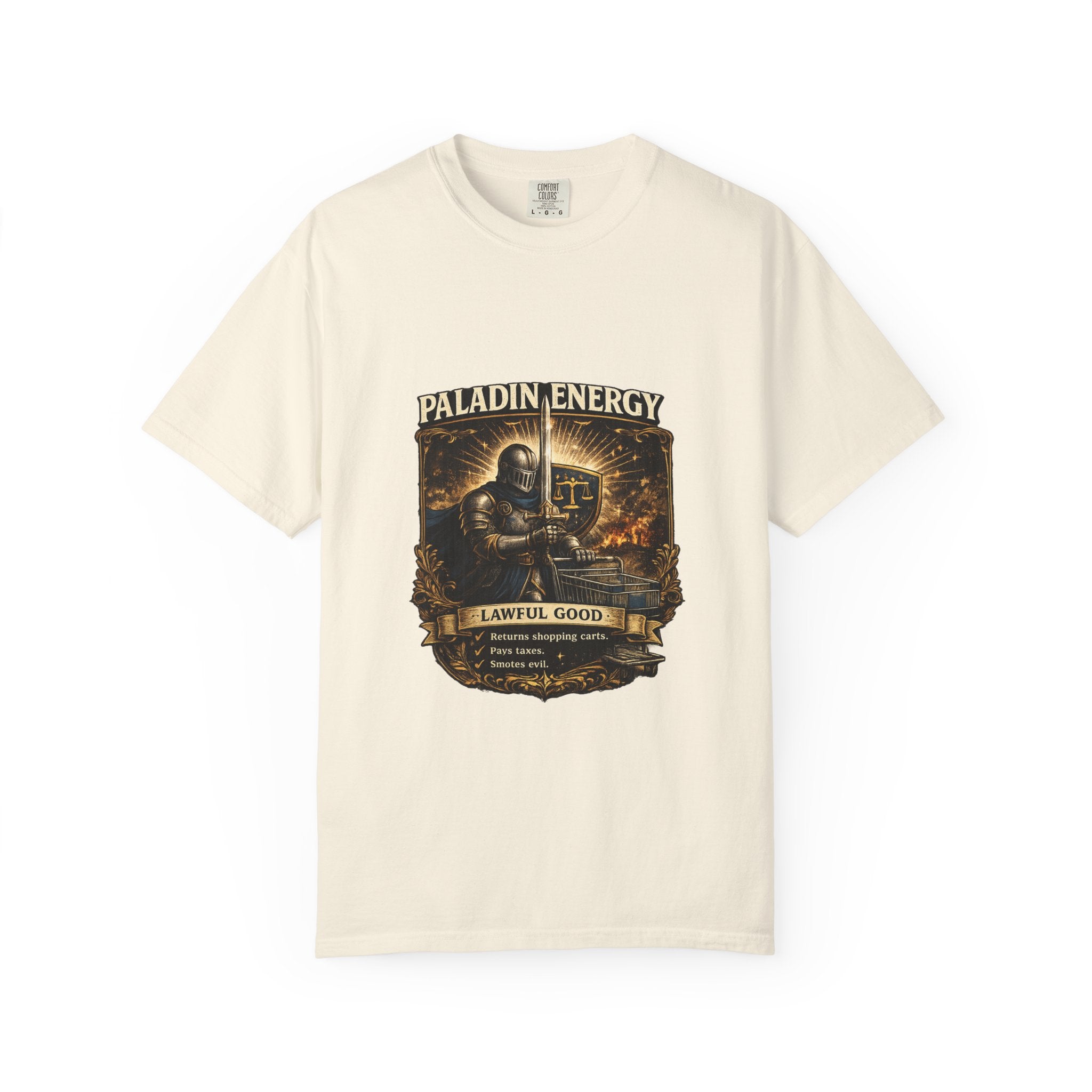 Paladin Energy T-Shirt — "Lawful Good" Fantasy Knight Graphic Tee