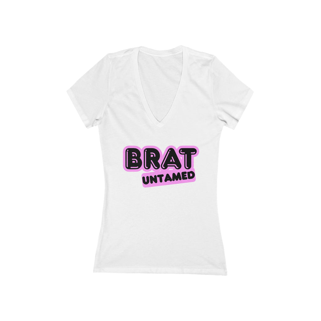 Brat Untamed V-Neck Tee — Sassy Women's Graphic T-Shirt