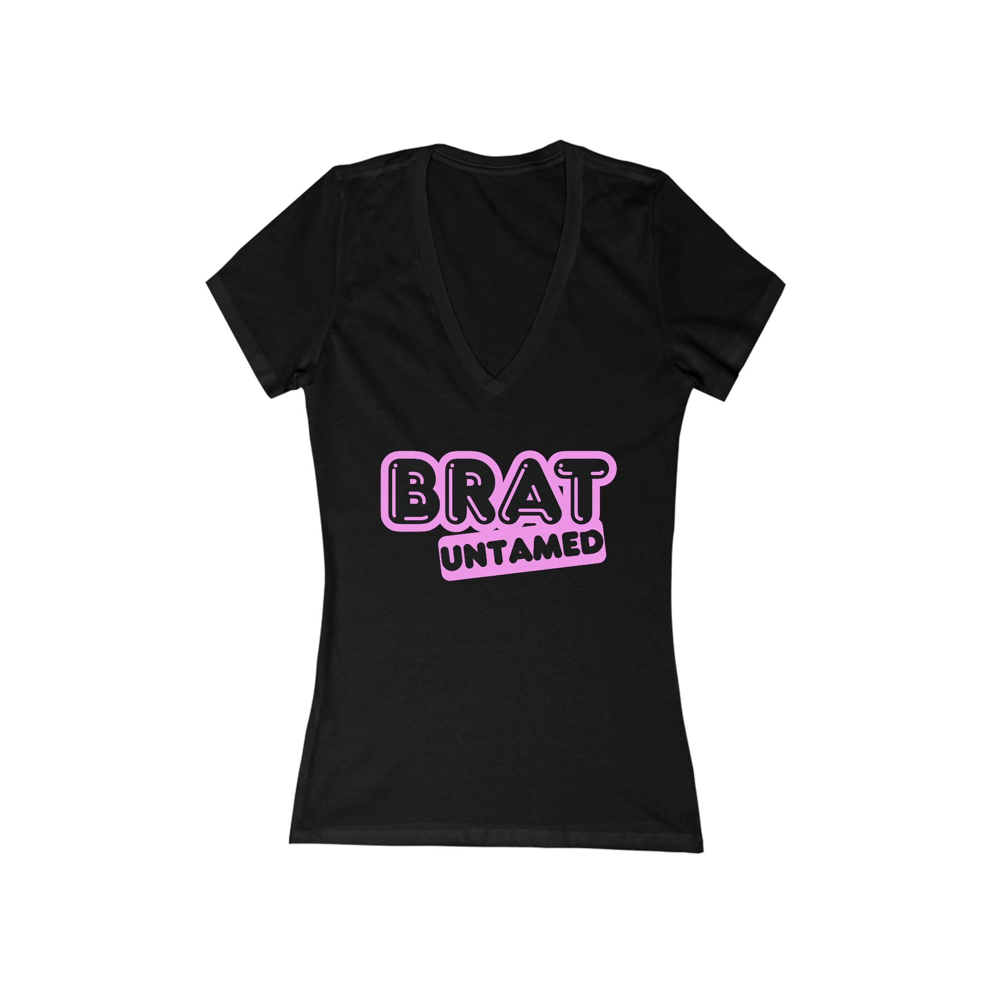 Brat Untamed V-Neck Tee — Sassy Women's Graphic T-Shirt