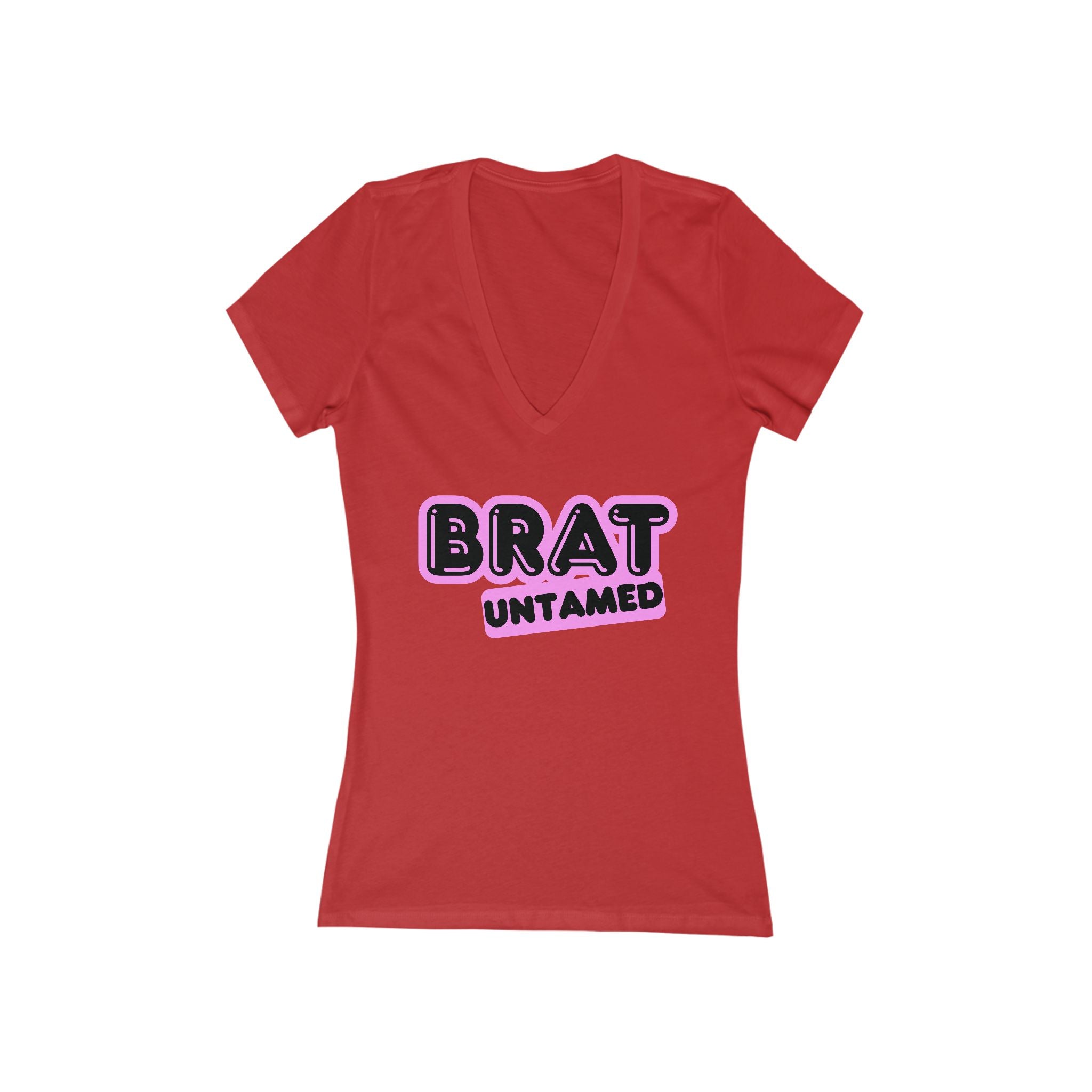 Brat Untamed V-Neck Tee — Sassy Women's Graphic T-Shirt
