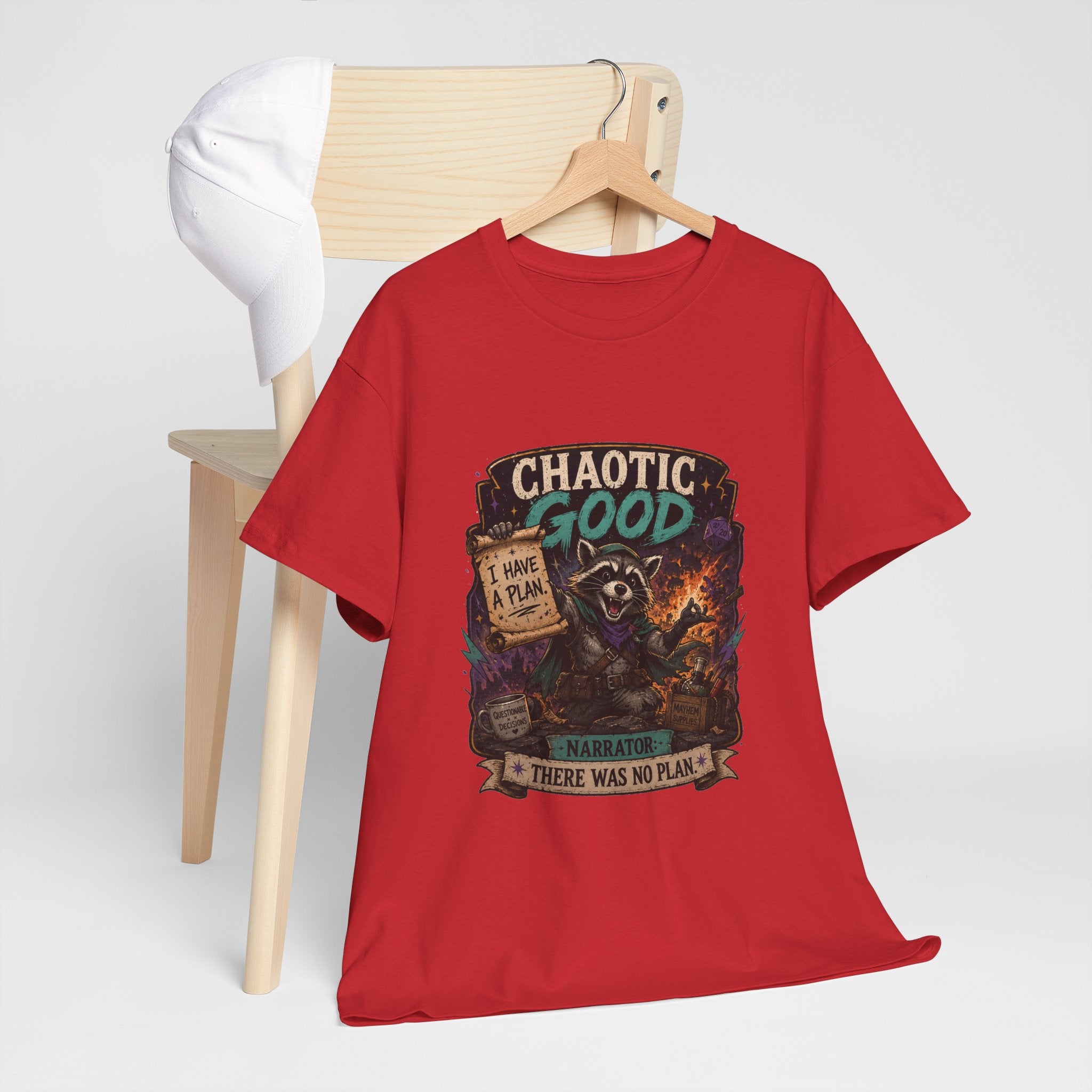 Chaotic Good Druid T‑Shirt — 'There Was No Plan' Fantasy RPG Tee
