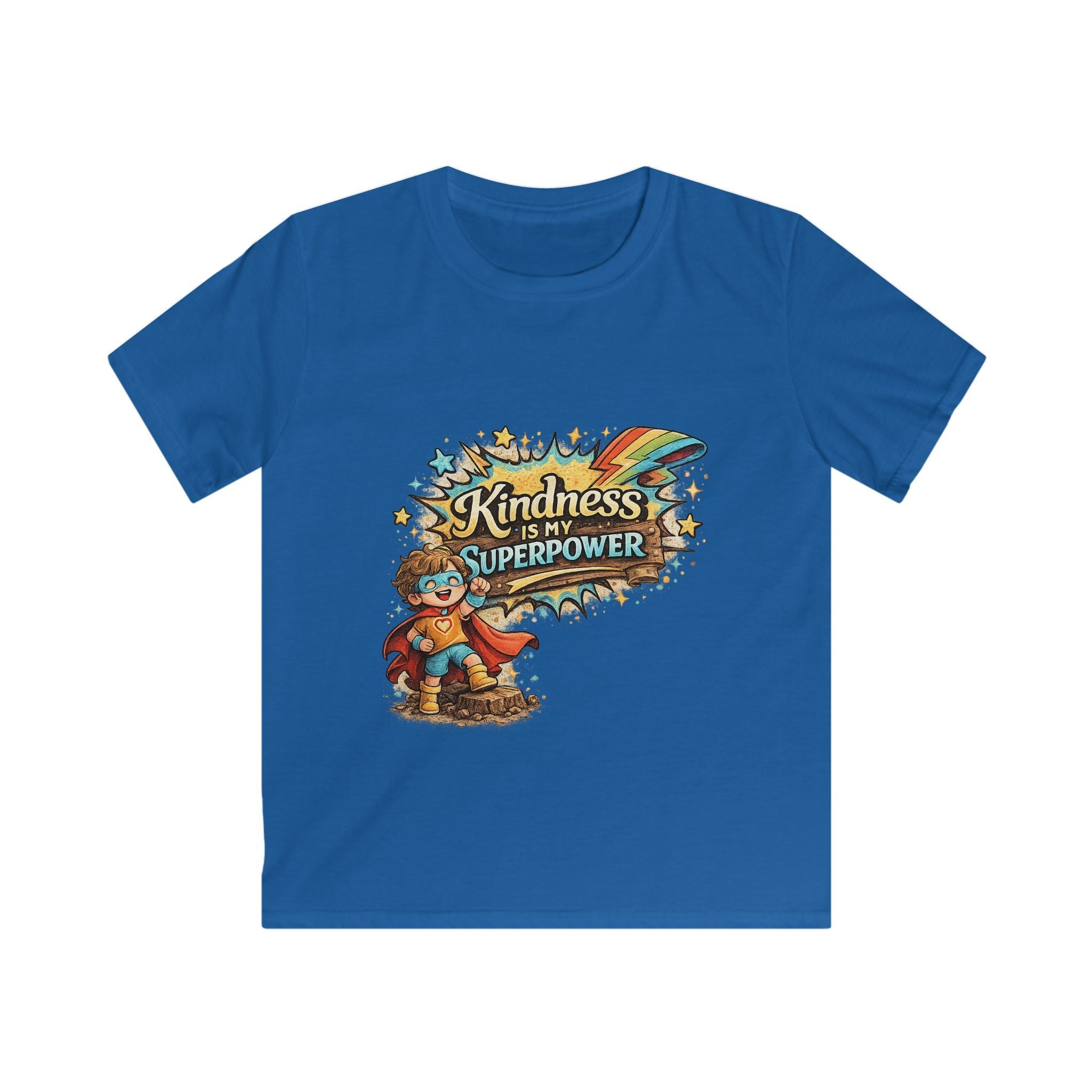 "Kindness Is My Superpower" Superhero Graphic Kids Tee