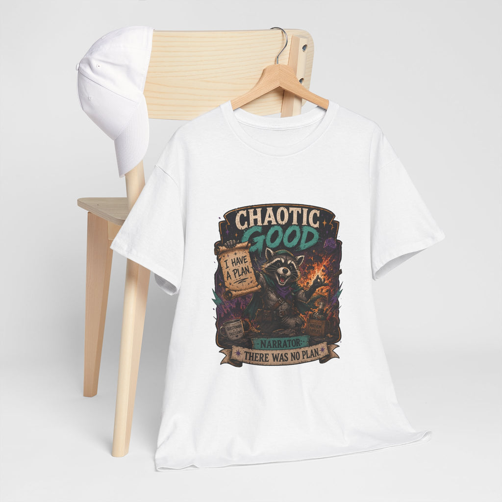 Chaotic Good Druid T‑Shirt — 'There Was No Plan' Fantasy RPG Tee