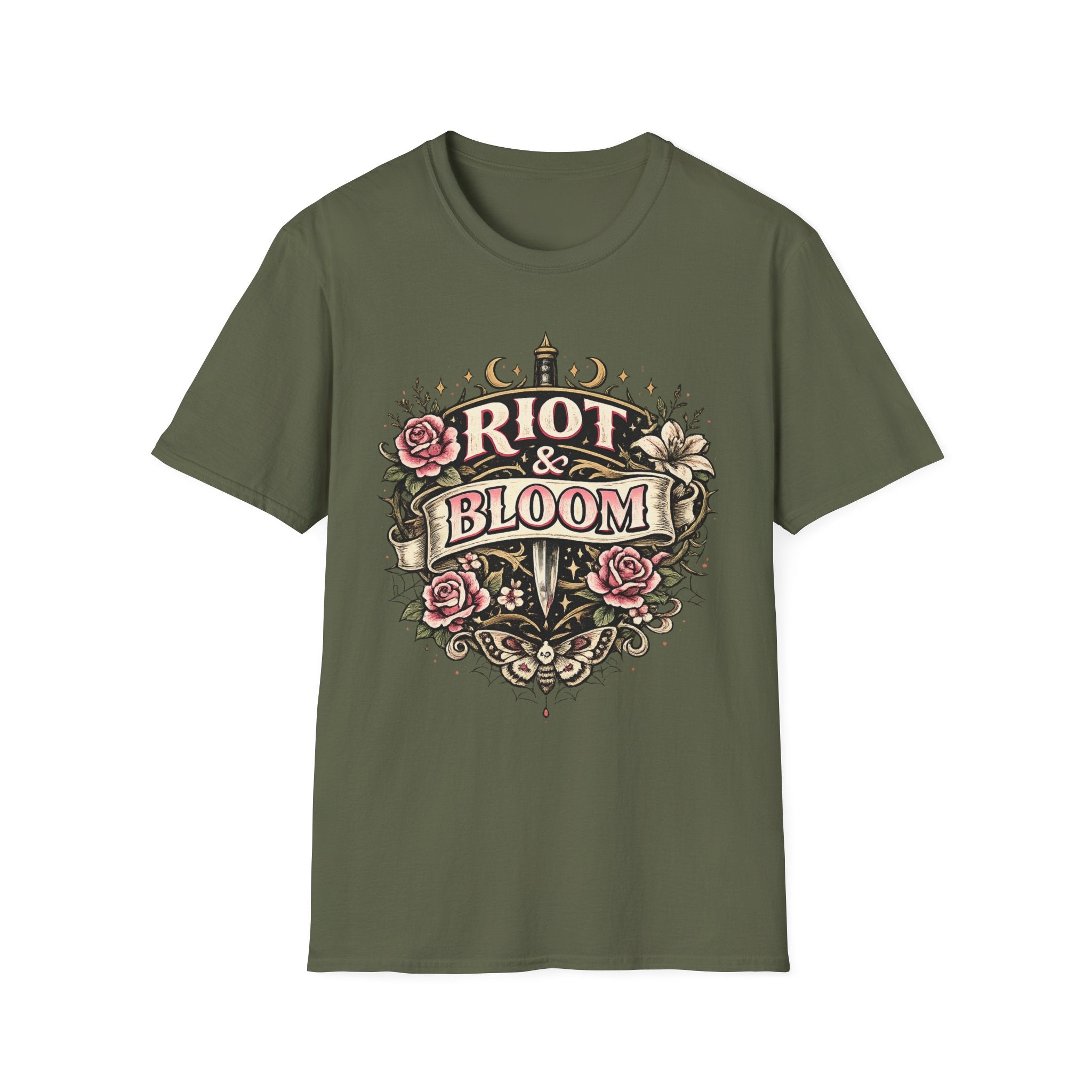 Riot & Bloom Graphic Tee | Feminist Wildflower T-Shirt | Botanical Protest Shirt