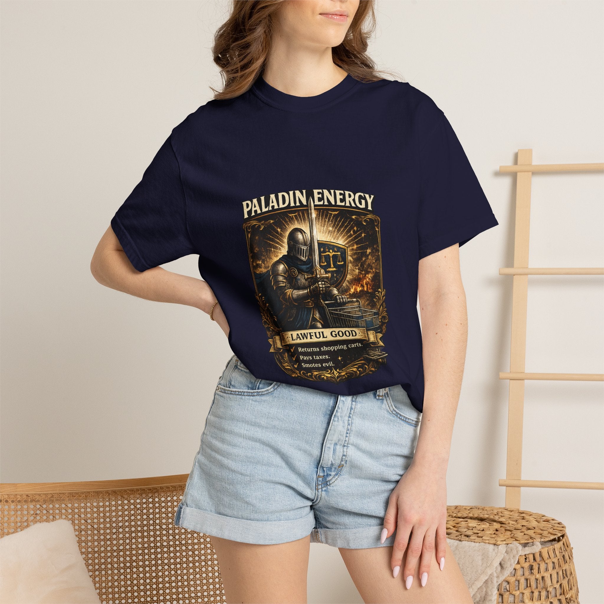Paladin Energy T-Shirt — "Lawful Good" Fantasy Knight Graphic Tee