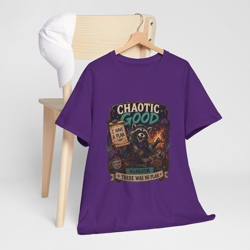 Chaotic Good Druid T‑Shirt — 'There Was No Plan' Fantasy RPG Tee