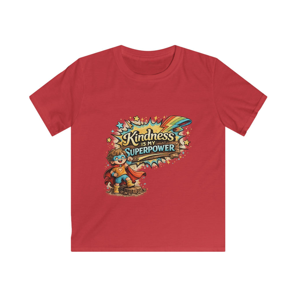 "Kindness Is My Superpower" Superhero Graphic Kids Tee