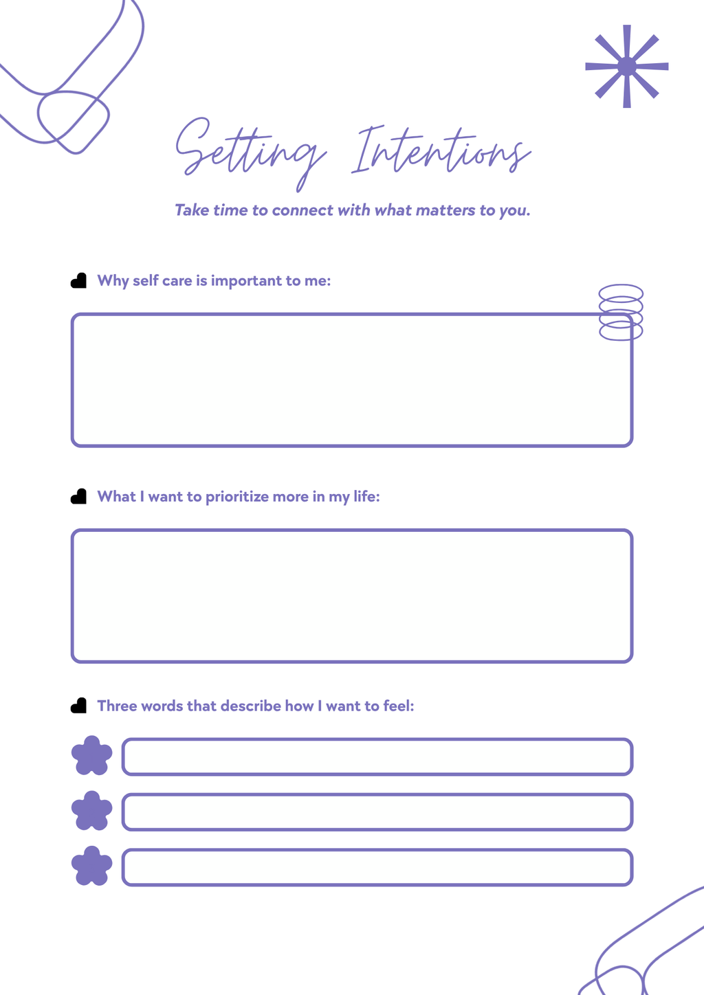 Self-Care Planner Printable PDF | Daily Wellness Journal | Mental Health & Habit Tracker | Digital Planner | Instant Download