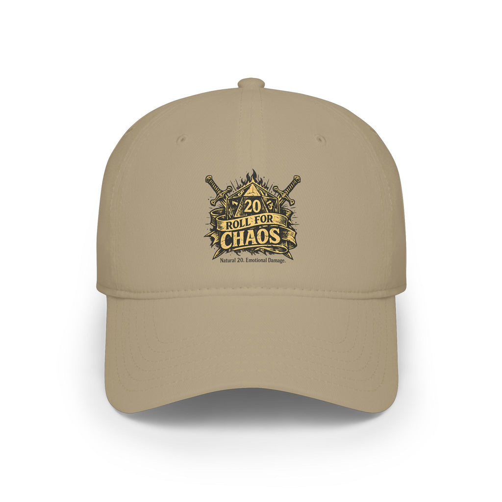 Roll for Chaos Hat | Funny D&D Baseball Cap | Dungeon Master Gift | Tabletop RPG Dad Hat | Gamer Hat | Natural 20 Fantasy Cap