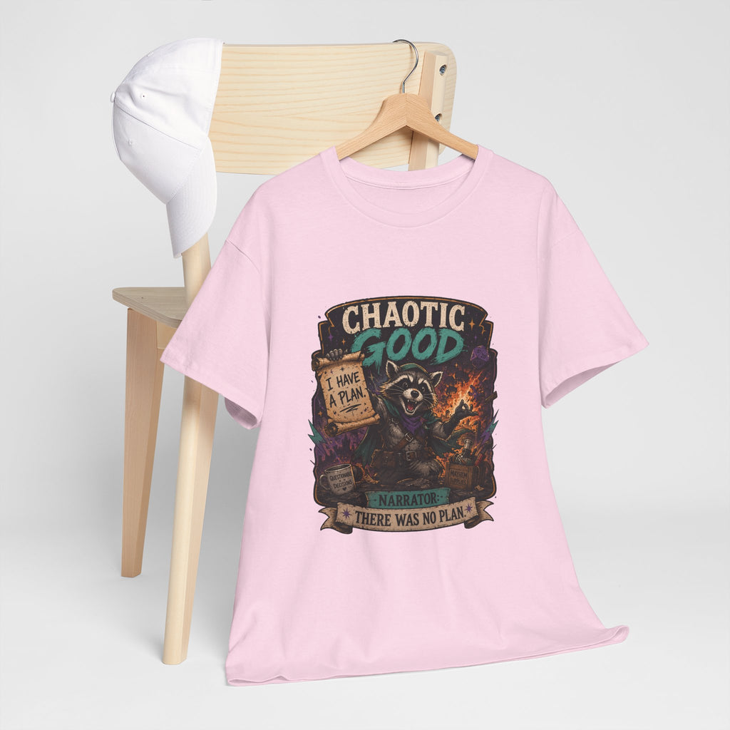 Chaotic Good Druid T‑Shirt — 'There Was No Plan' Fantasy RPG Tee