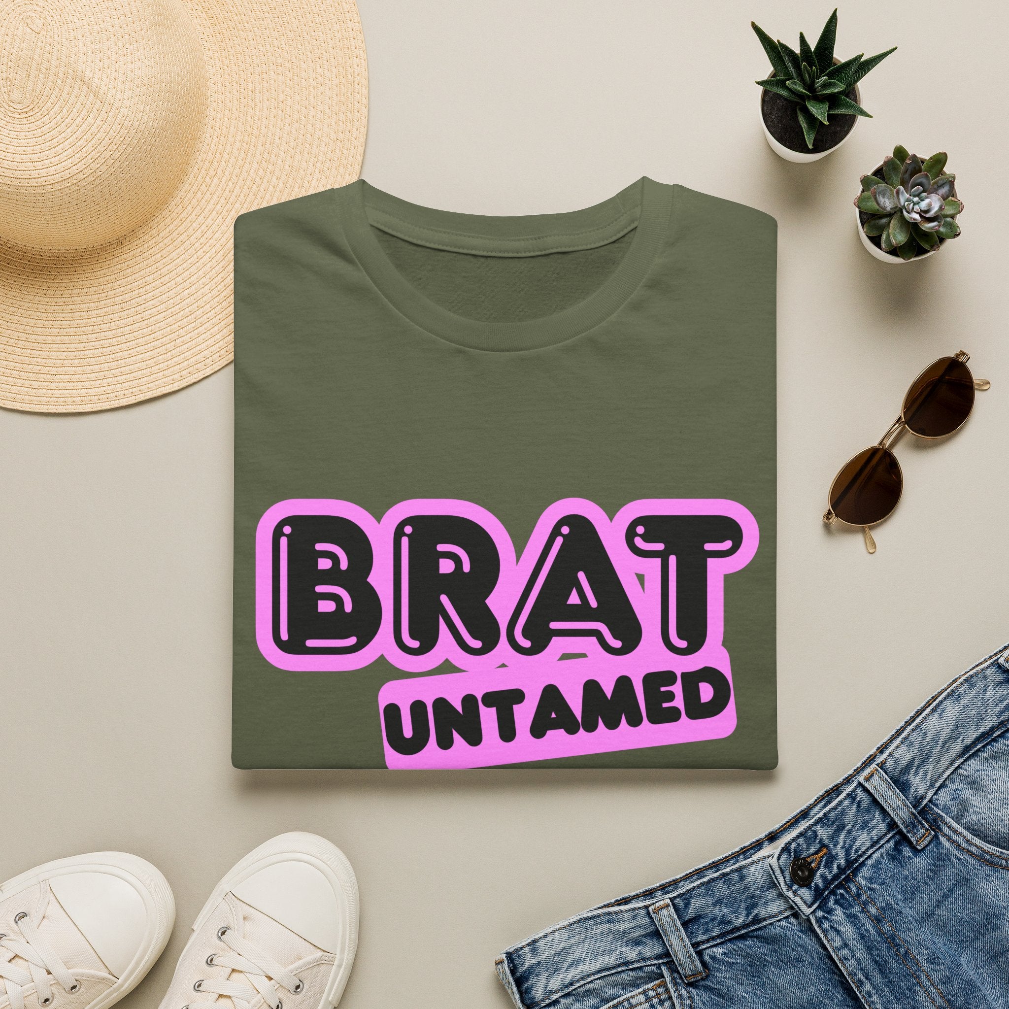 Brat Untamed T-Shirt — Bold Retro Graphic Tee for Teens & Trendsetters