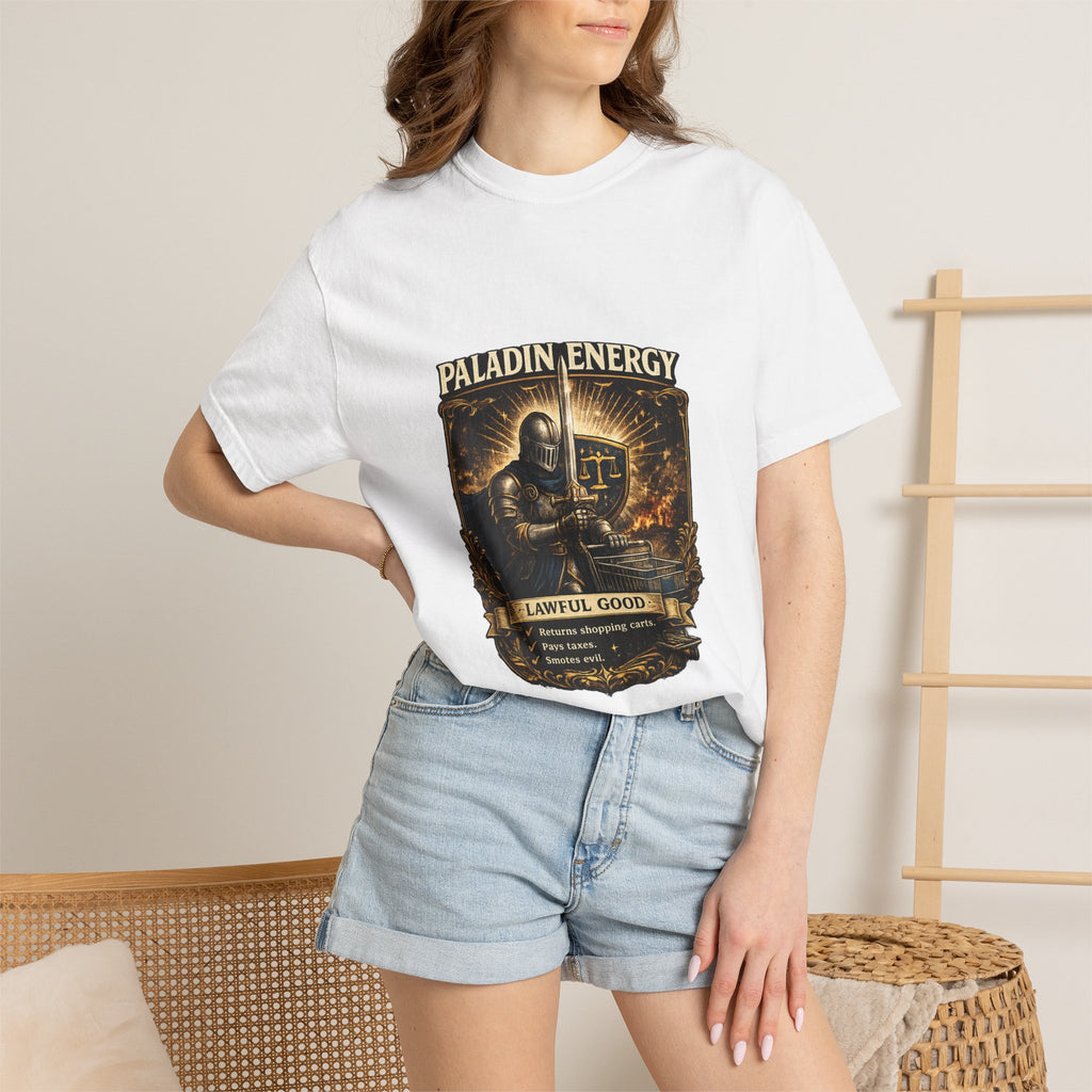 Paladin Energy T-Shirt — "Lawful Good" Fantasy Knight Graphic Tee