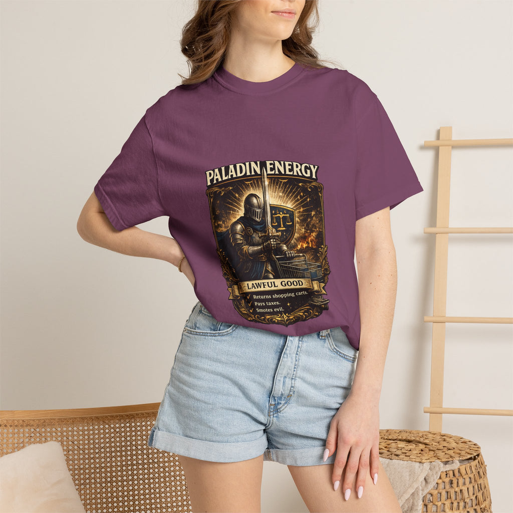 Paladin Energy T-Shirt — "Lawful Good" Fantasy Knight Graphic Tee