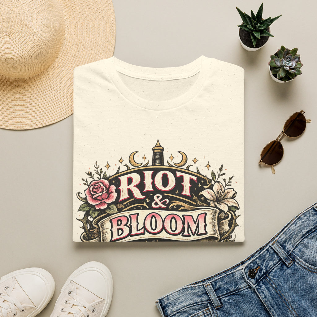 Riot & Bloom Graphic Tee | Feminist Wildflower T-Shirt | Botanical Protest Shirt