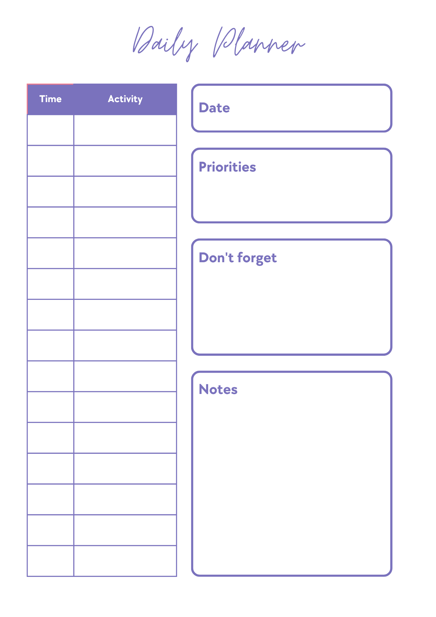 Self-Care Planner Printable PDF | Daily Wellness Journal | Mental Health & Habit Tracker | Digital Planner | Instant Download