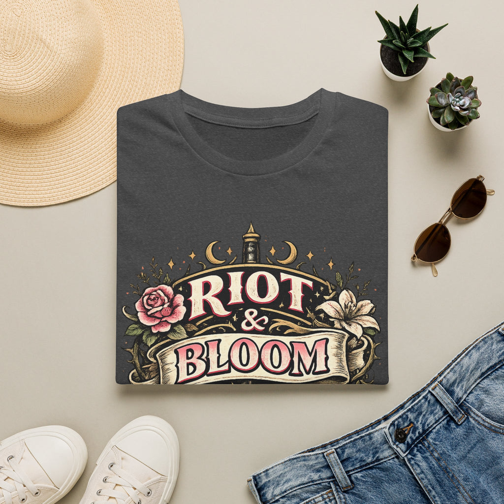 Riot & Bloom Graphic Tee | Feminist Wildflower T-Shirt | Botanical Protest Shirt