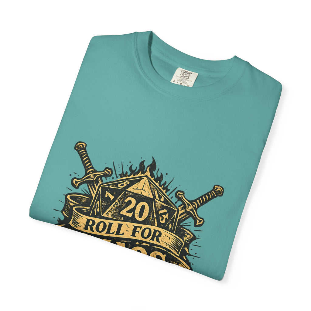 Roll for Chaos | D20 Gamer T-Shirt | Funny D&D Shirt | Tabletop RPG Tee | Natural 20 Emotional Damage | Gift for Dungeon Masters & Players