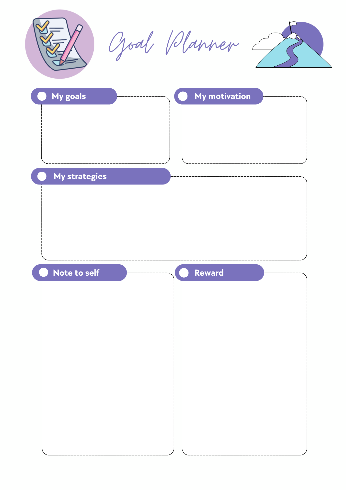 Self-Care Planner Printable PDF | Daily Wellness Journal | Mental Health & Habit Tracker | Digital Planner | Instant Download