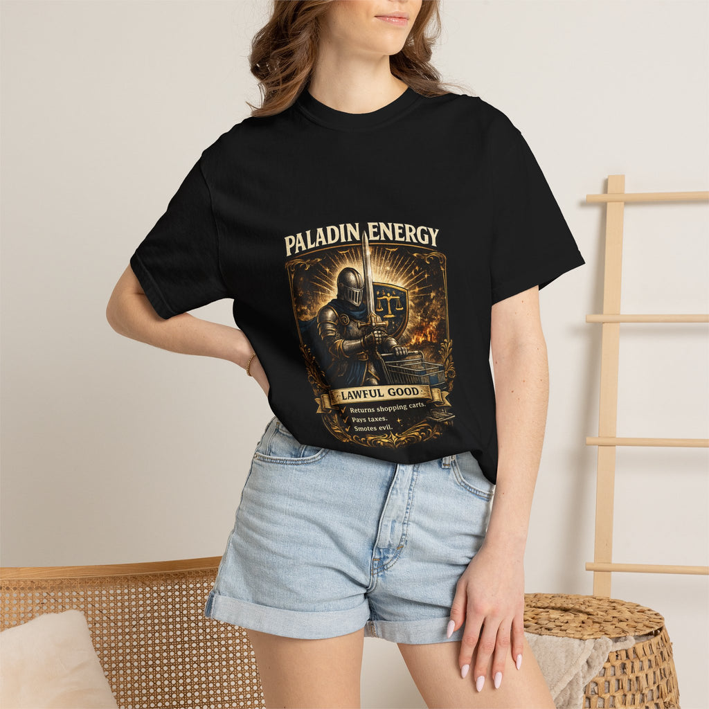 Paladin Energy T-Shirt — "Lawful Good" Fantasy Knight Graphic Tee