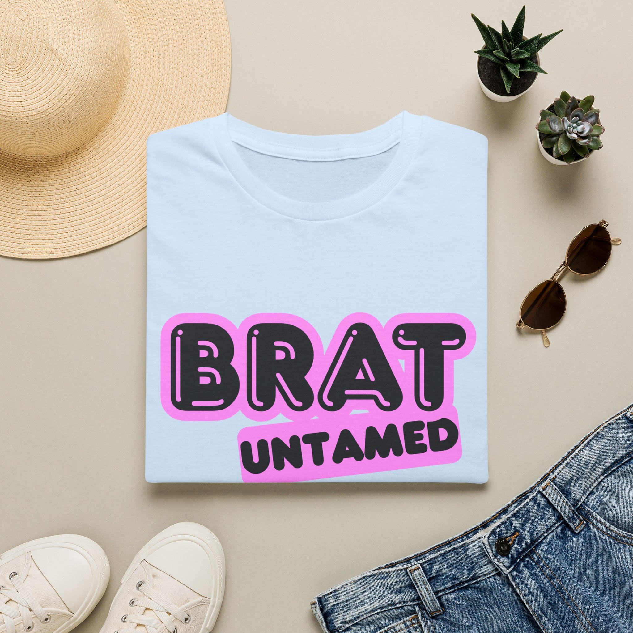 Brat Untamed T-Shirt — Bold Retro Graphic Tee for Teens & Trendsetters