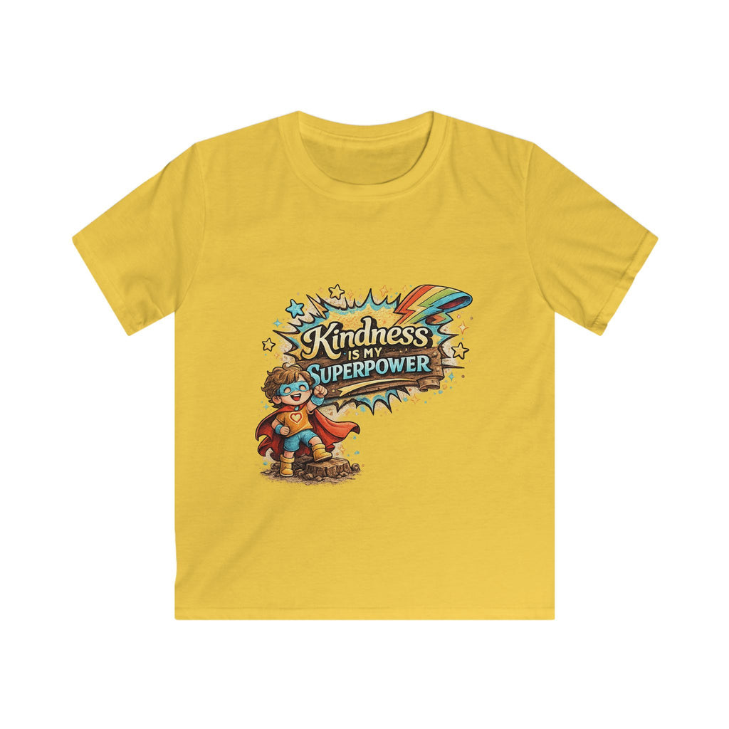 "Kindness Is My Superpower" Superhero Graphic Kids Tee