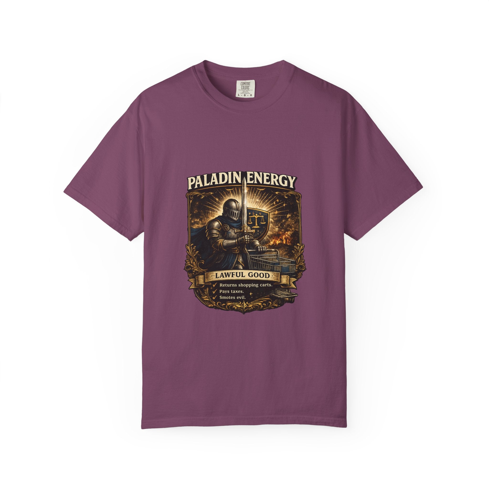 Paladin Energy T-Shirt — "Lawful Good" Fantasy Knight Graphic Tee
