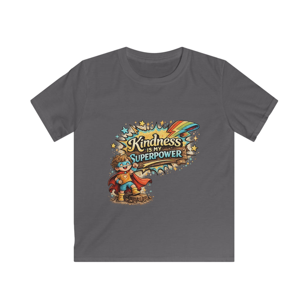 "Kindness Is My Superpower" Superhero Graphic Kids Tee