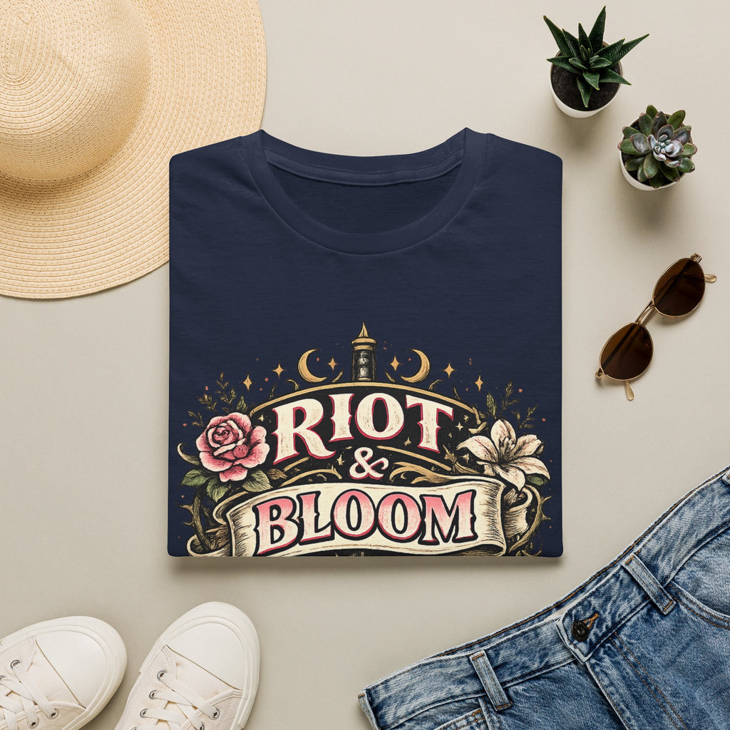 Riot & Bloom Graphic Tee | Feminist Wildflower T-Shirt | Botanical Protest Shirt