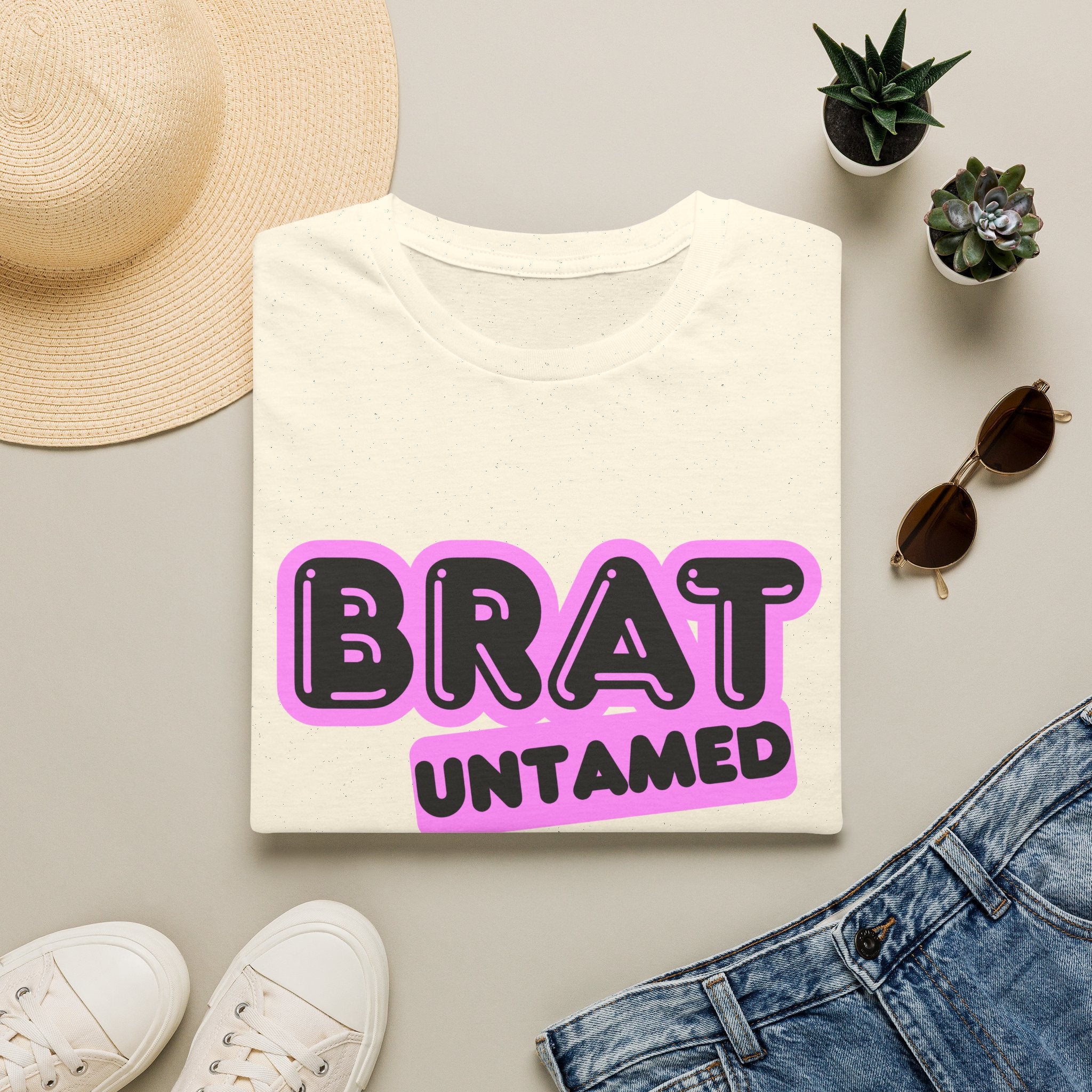 Brat Untamed T-Shirt — Bold Retro Graphic Tee for Teens & Trendsetters