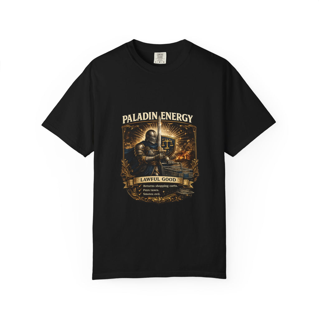 Paladin Energy T-Shirt — "Lawful Good" Fantasy Knight Graphic Tee