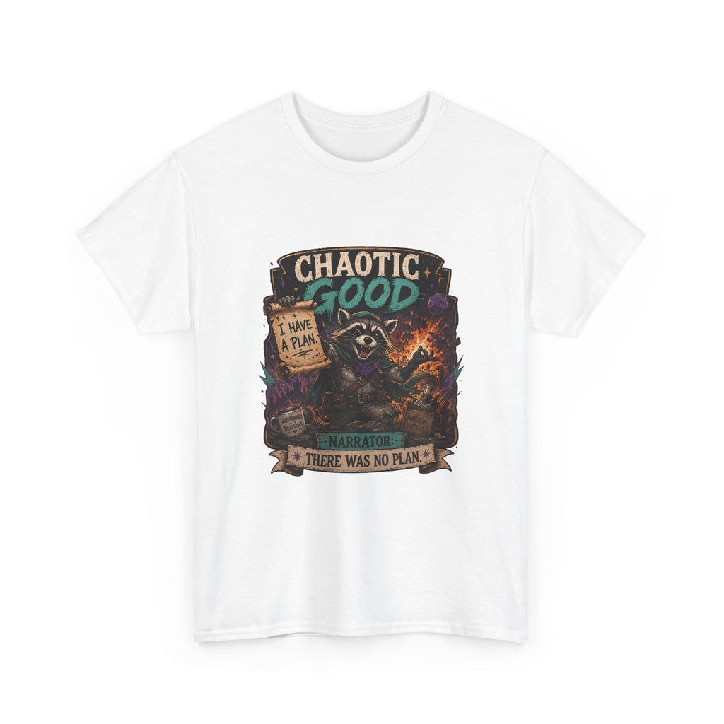 Chaotic Good Druid T‑Shirt — 'There Was No Plan' Fantasy RPG Tee