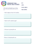 Mental Health Crisis Emergency Plan | Printable Family Safety Worksheet | Instant Download